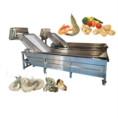 1000kg/H-1500kg/H Seafood Processing Equipment Bubble Cleaner Machine