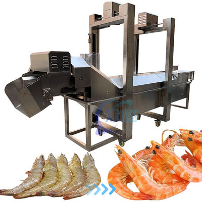 Good price Continuous Shrimp Steamer Machine 380v Seafood Processing Equipment online
