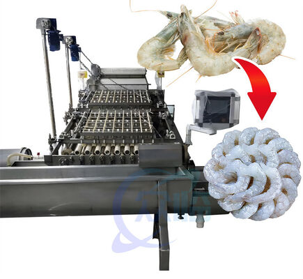 Good price SS304 Automatic Prawn Peeler 380v 3KW Shrimp Peeling Equipment online