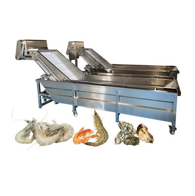 Good price 1500kg/H Prawn Cleaning Machine Lettuce And Cabbage Air Spray Washing Machine online