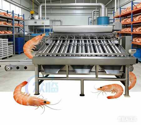 Good price 304SS Shrimp Grading Machine Heavy Duty Roller Sorter 18 Rollers online