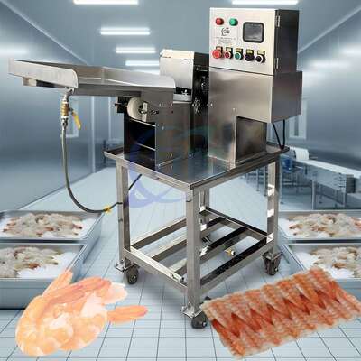 Good price High Precision Prawn Belly Cutter 90Pcs/Min Shrimp Peeling Device online